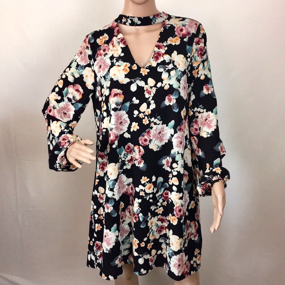Bobeau Floral Swing Dress